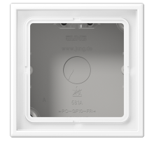 JUNG LS 990 Белый матовый Коробка накладного монтажа 1 пост, с встроенной рамкой