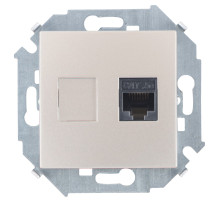 Simon 15 Шампань Розетка компьютерная RJ45 кат.5e (AMP)