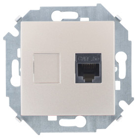 Simon 15 Шампань Розетка компьютерная RJ45 кат.5e (AMP)