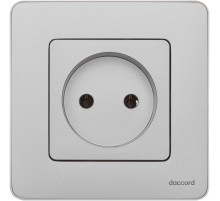 Legrand/Daccord INSPIRIA Алюминий Розетка 2К - 16 А - 250 В.