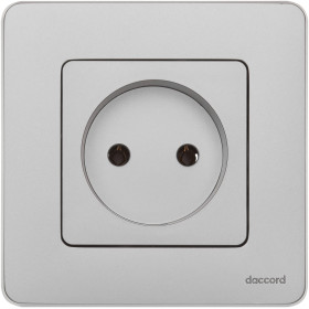 Legrand/Daccord INSPIRIA Алюминий Розетка 2К - 16 А - 250 В.