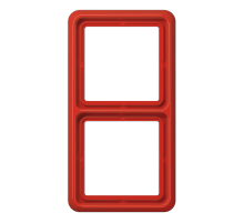 JUNG Рамка для вертикальной и горизонтальной установки ударопрочная, 2-кратная красный