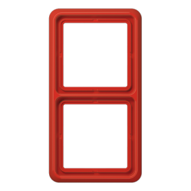 JUNG Рамка для вертикальной и горизонтальной установки ударопрочная, 2-кратная красный