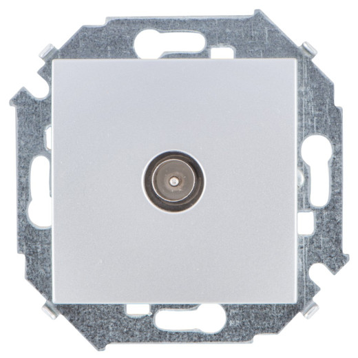 Simon 15 Алюминий Розетка TV одиночная, винт.заж.