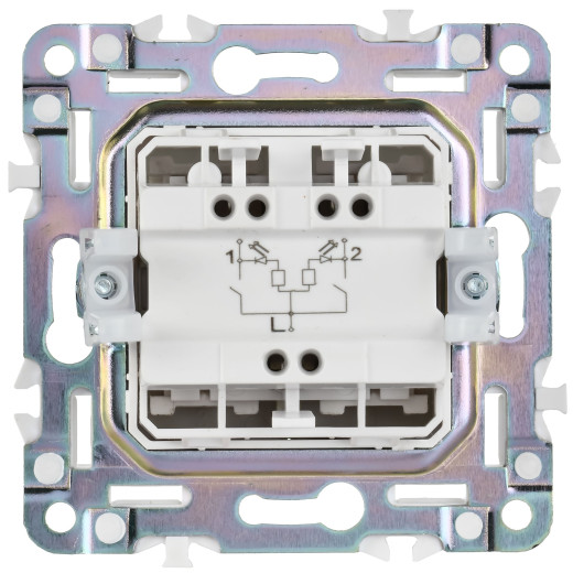 SKANDY Выключ. 2-кл. с инд. 10А SK-V09T титан IEK