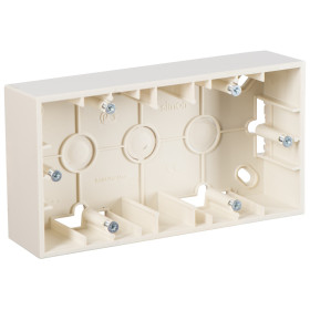 Simon 15 Бежевая Коробка 2-ая для наружного монтажа