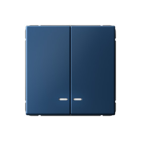 Systeme Electric ArtGallery Аквамарин Выключатель 2-клавишный с подсветкой, сх.5а, 10АХ, механизм