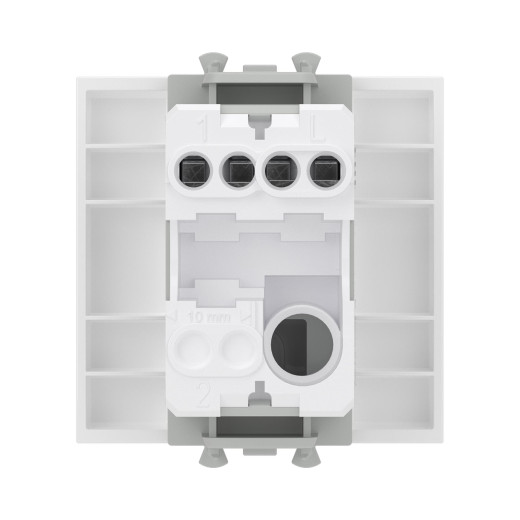 Кнопка одноклавишная модульная, Avanti, белое облако, 2 модуля