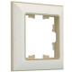 BRITE Рамка 1-мест. РУ-1-Бр беж./жемч. IEK