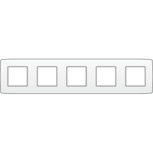 Рамка на 5 постов, белый
