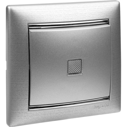 Рамка 1 пост - Legrand Valena - алюминий матовый