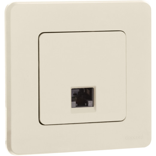 Розетка компьютерная RJ45 категория 6 UTP - Legrand/Daccord Inspiria - слоновая кость