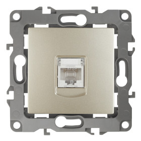 ЭРА Розетка Серия 12 12-3107-04 информационная RJ45 IP20 шампань