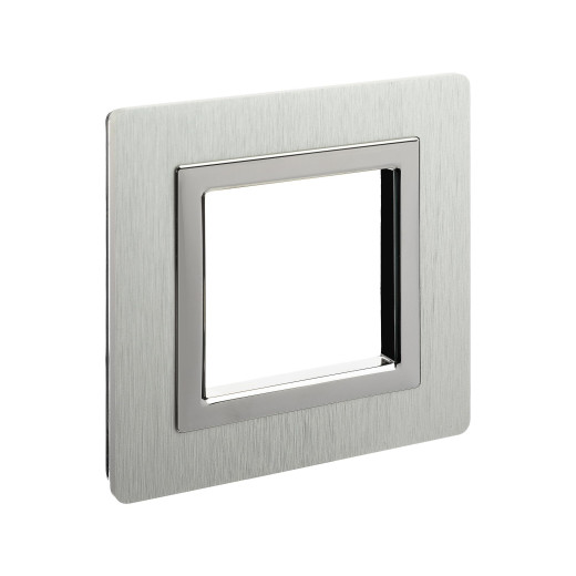 Рамка из алюминия 1 пост (2 мод.), Avanti, серая