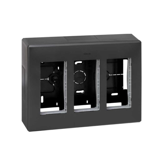 Бокс на 3 модуля 500CIMA, наружный монтаж, 167х59х223мм, графит