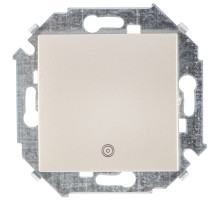 Simon 15 Шампань Выключатель кнопочный с пиктограммой, 16А, 250В, винт.зажим