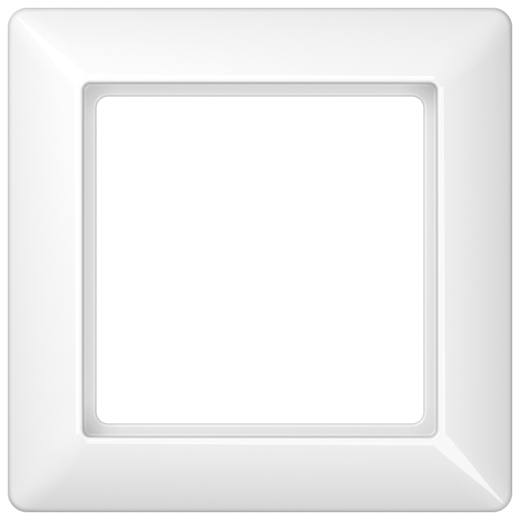 Рамка 1-кратная для вертикальной и горизонтальной установки, термопласт, белая