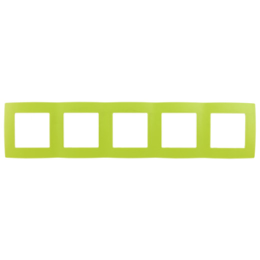 12-5005-26 ЭРА Рамка на 5 постов, Эра12, лайм (10/100/1600)