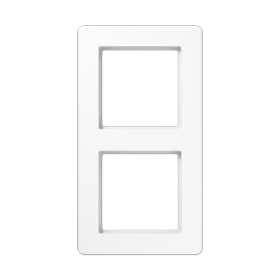 JUNG A Flow Белый Рамка 2-ая для вертикальной и горизонтальной установки