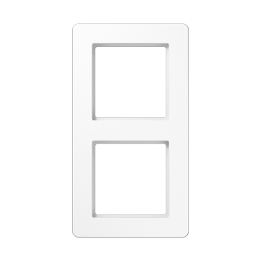 Рамка для вертикальной и горизонтальной установки, 2 поста, термопласт, белый, A FLOW