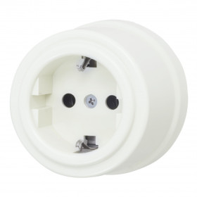 BIRONI Лизетта Пластик Слоновая кость Розетка с/з