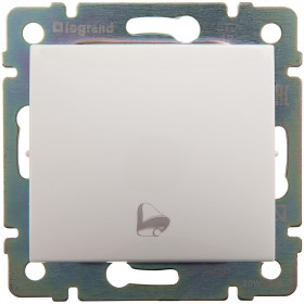 Legrand Valena Бел Выключатель кнопочный 1-клавишный с символом 
