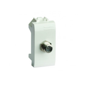 DKC Brava TV розетка оконечная (прямое кабельное соединение), белая, 1мод.