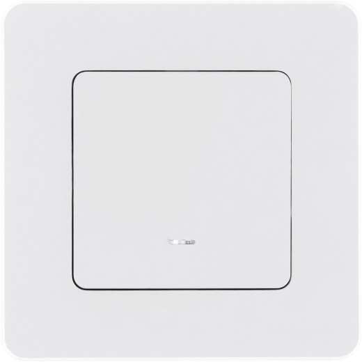 Выключатель одноклавишный с подсветкой/индикацией - Legrand/Daccord Inspiria - 10АХ 250В безвинтовые зажимы - белый