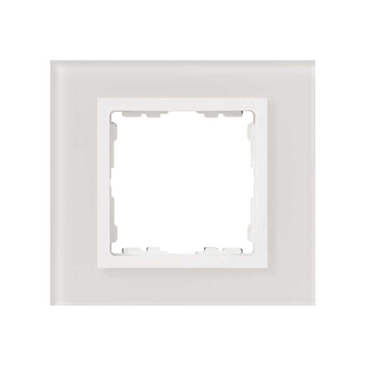 Simon 82 Nature Стекло Белое Рамка 1-ая