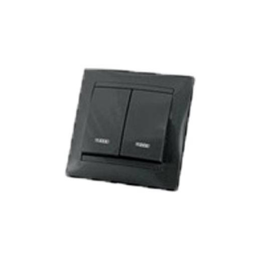 Выключатель 2 кл. с подсветкой 10А графит 