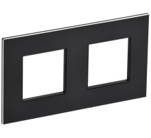 IEK SKANDY Металл Черный Рамка 2-ая SK-F32Bl
