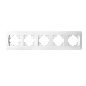 Рамка 5 постов (белый) серия BW