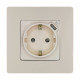 Розетка с заземлением с USB тип C - Legrand Etika - со шторками 16А 250В 1500мА 7,5Вт безвинтовые зажимы - слоновая кость