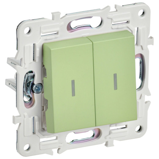 SKANDY Выключ. 2-кл. прох. с инд. 10А SK-V10M мятн. IEK