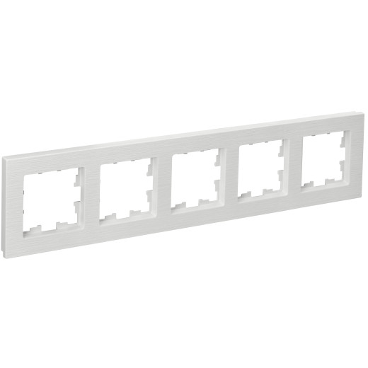 BRITE Рамка 5-мест. РУ-5-Бр бел. рифленый IEK