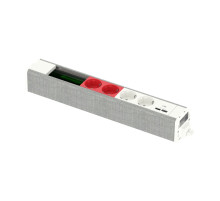 Schneider Electric US+ Блок 2хРоз БЕЛАЯ+2хРоз КРАСНАЯ+2USB A/C+место(45х90) под VDI БЕЛЫЙ/СЕР.ТКАНЬ