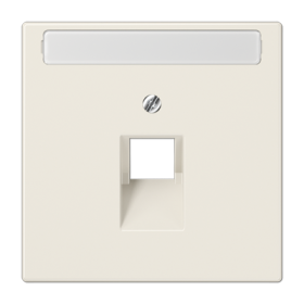JUNG LS 990 Бежевая Накладка 1-ой наклонной ТЛФ/комп розетки с полем для надписи
