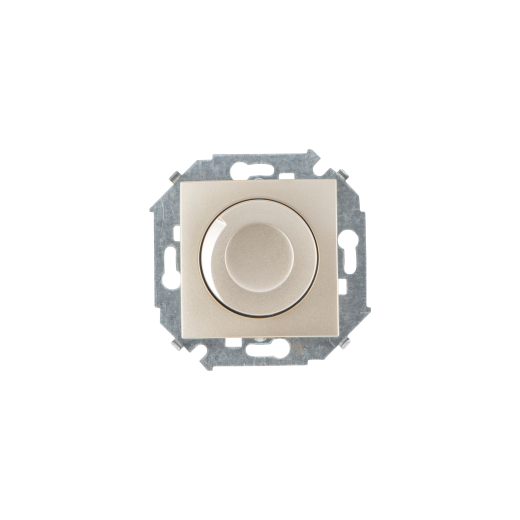 Simon 15 Шампань Регулятор напряж-я поворот.-нажим.,500Вт,230В, винт.заж.