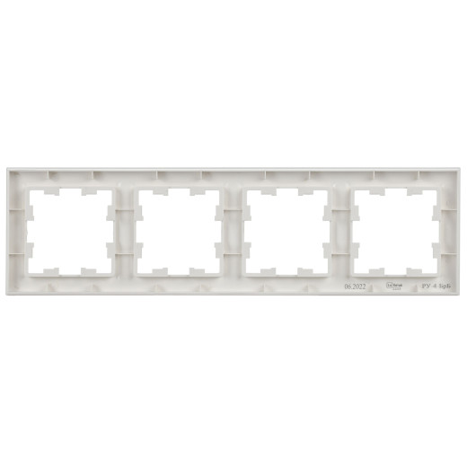 BRITE Рамка 4-мест. РУ-4-БрБ бел. IEK