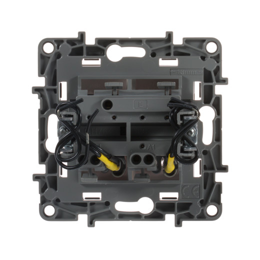 Выключатель двухклавишный с подсветкой/индикацией - Legrand Etika - 10А 250В безвинтовые зажимы - белый