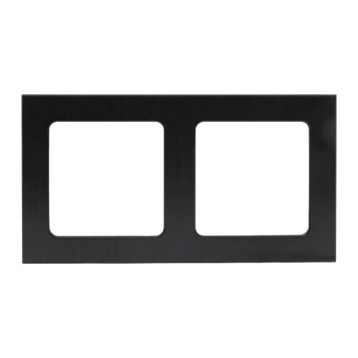 Стокгольм Рамка 2-местная металлическая черная EKF PROxima