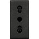 Axolute Розетка 2К+З, 10/16 А 250 В~ с экранированными контактами, цвет антрацит