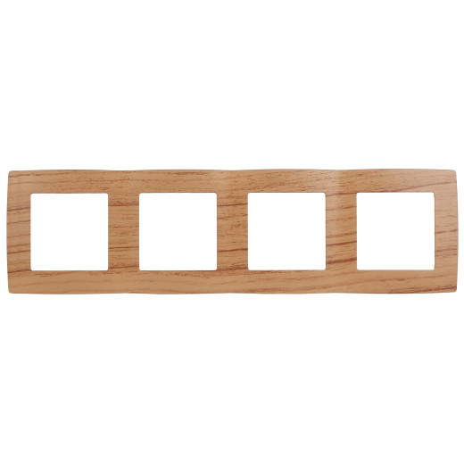 12-5004-09 ЭРА Рамка на 4 поста, Эра12, дуб (10/100/2400)