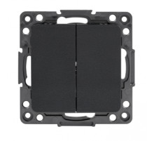 EKF PROxima Стокгольм Черный Выключатель проходной 2-кл, 10А.