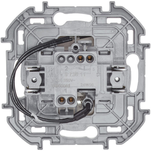 Выключатель одноклавишный с подсветкой/индикацией - Legrand/Daccord Inspiria - 10АХ 250В безвинтовые зажимы - слоновая кость