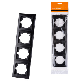 TDM Рамка 4-х постовая вертикальная графит 