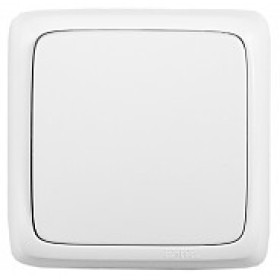 Hegel Альфа наруж Белый ВА10-113 Выключатель 1-клавишный с изол. пластиной