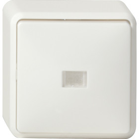 Gira Выключатель сподсветкой и полем для надписи универсальный IP20