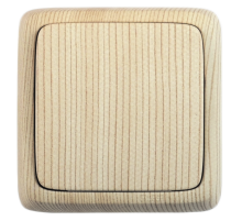 Hegel Альфа наруж Сосна ВА10-115-02 Выключатель 1-клавишный с монт. пластиной