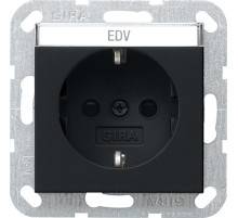 Gira Розетка с з/к, защитой от детей и полем для надписи